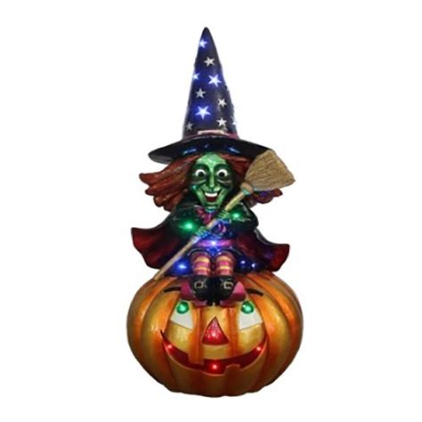 Add a touch of fright to your yard with a motion activated witch decoration